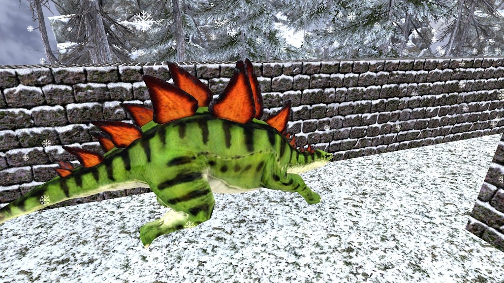 野生恐龙冬季丛林3D图2