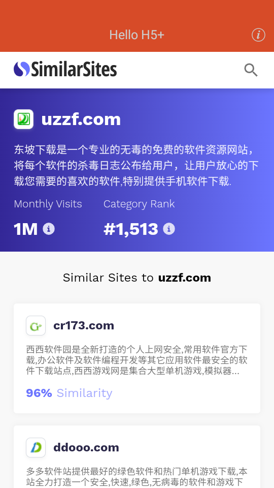 SimilarSites手机官网版v1.0.0截图2